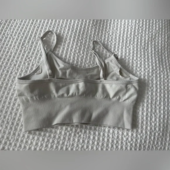 White Ribbed Bralette - Picture 2 of 2